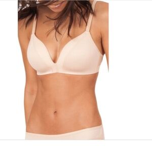 Lively Women's the All Day Deep V No Wire Bra, 45577 - Toasted Almond